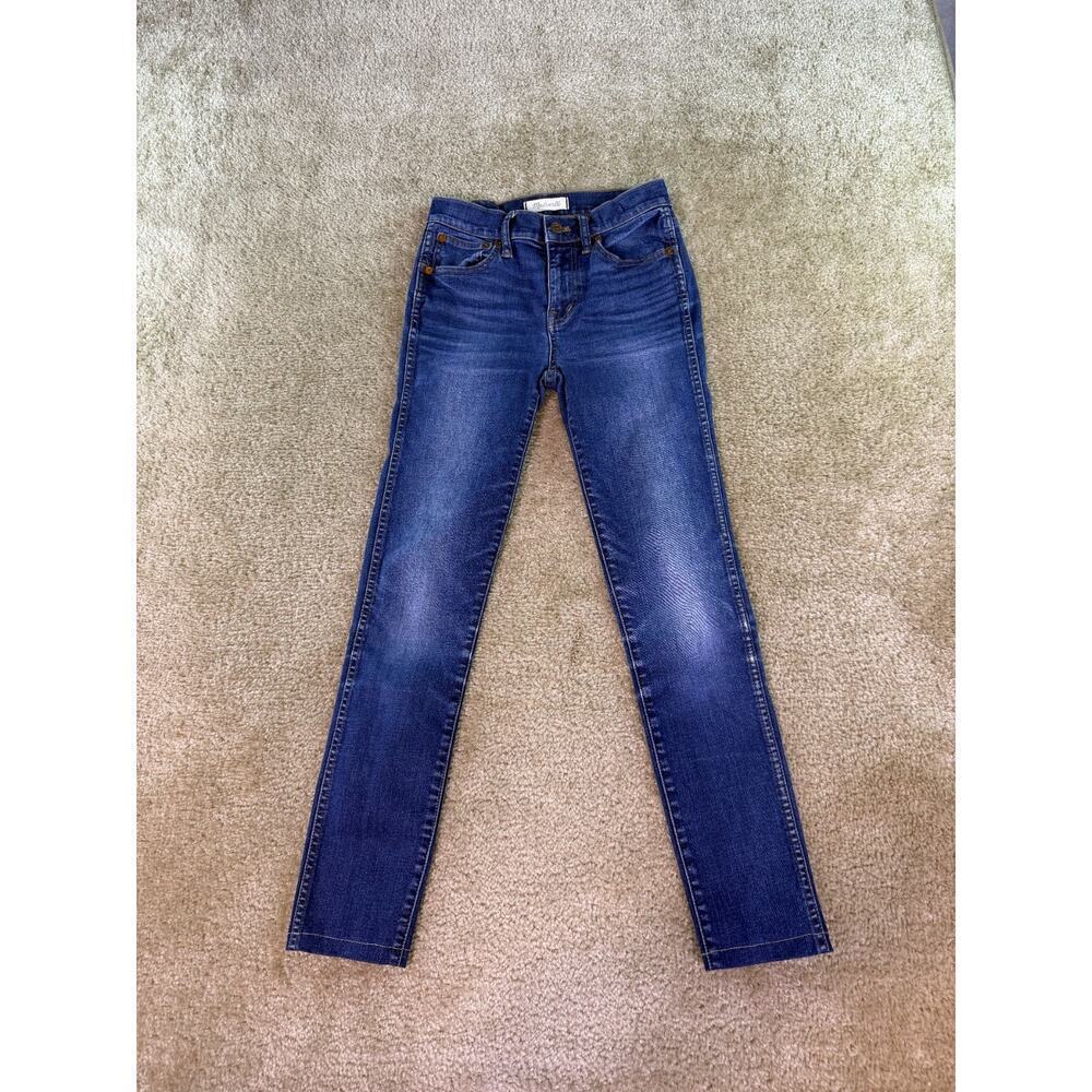 Madewell Womens 9" High Riser Skinny Blue Jeans Size 25T Tall Denim D619